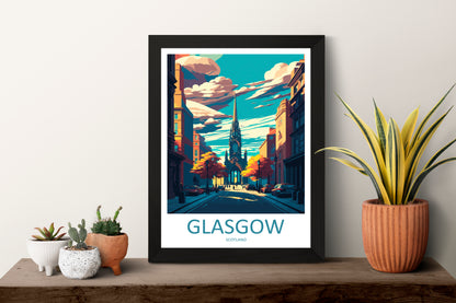 Glasgow Scotland Travel Poster