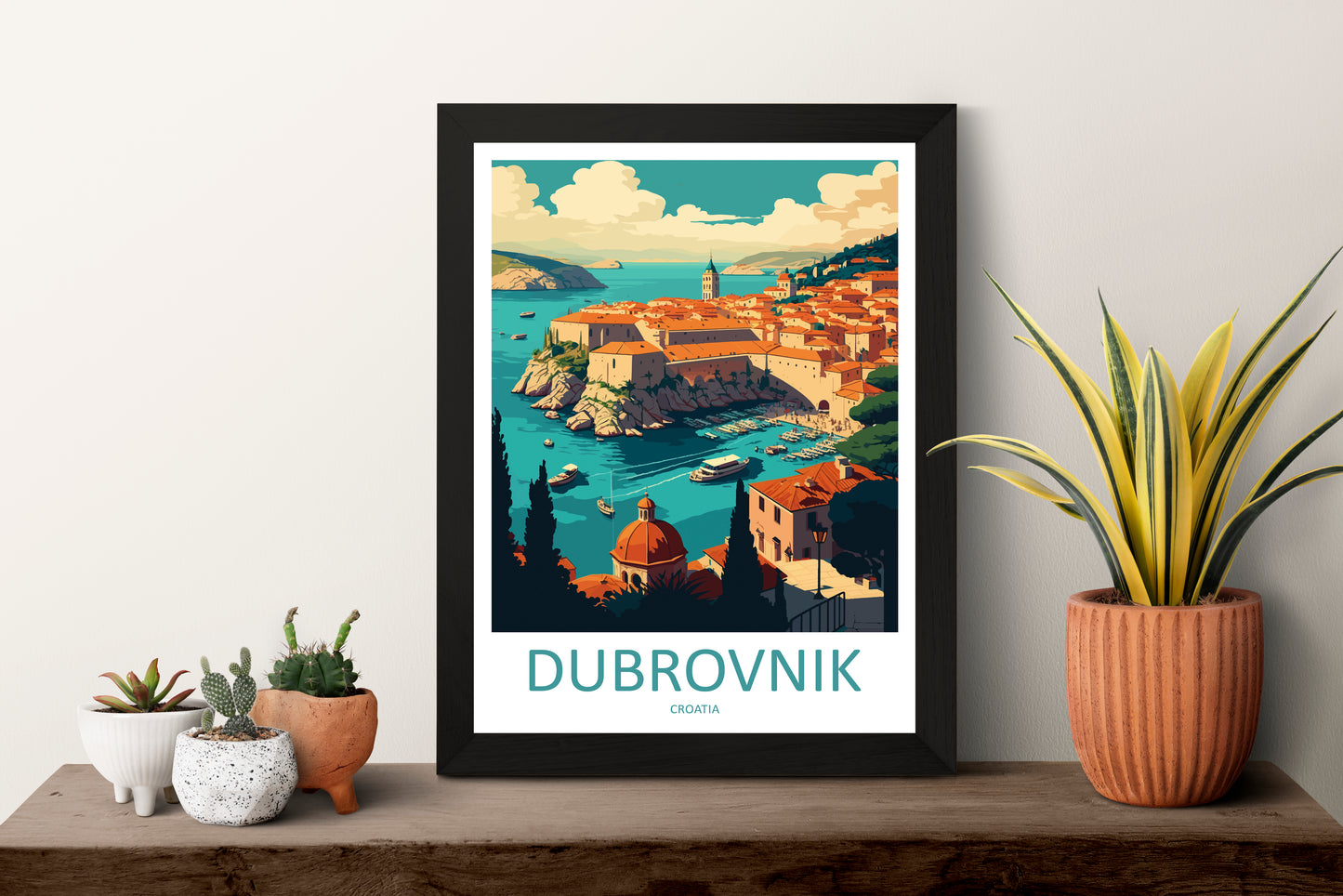 Dubrovnik Croatia Travel Poster