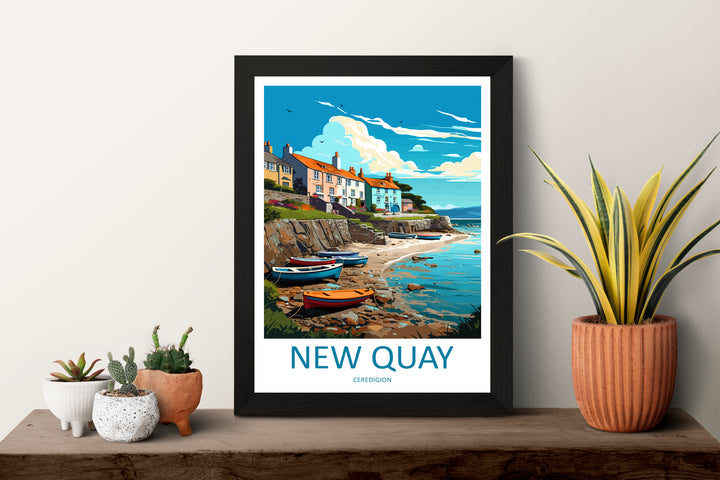 New Quay Wales Travel Poster