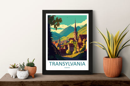 Transylvania Romania Travel Poster