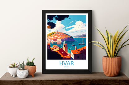 Hvar Croatia Travel Poster