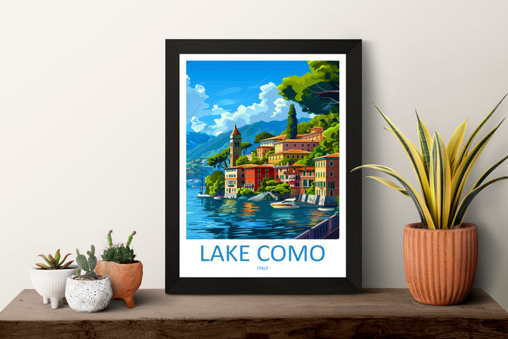 Lake Como Italy Travel Poster
