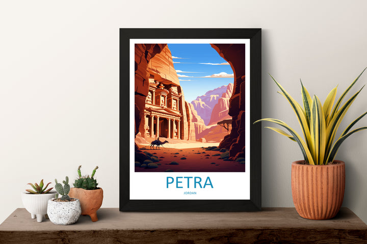 Petra Jordan Travel Poster