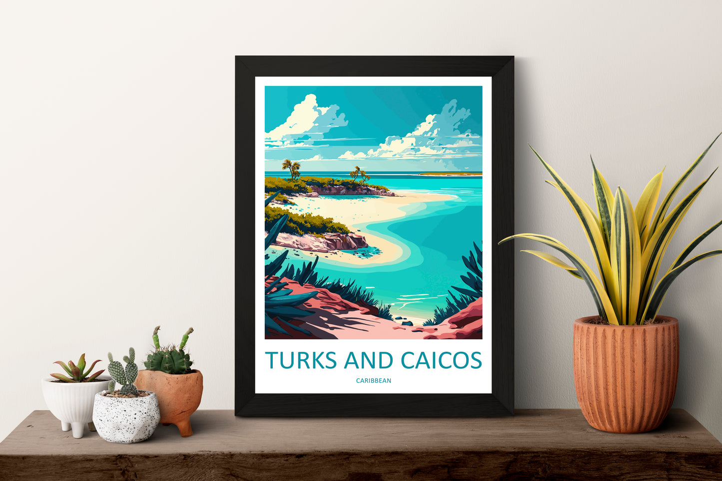 Turks and Caicos Caribbean Travel Poster