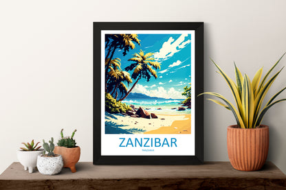 Zanzibar Tanzania Africa Travel Poster