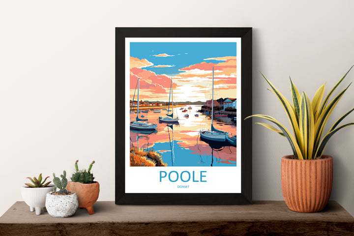 Poole Harbour England Travel Poster