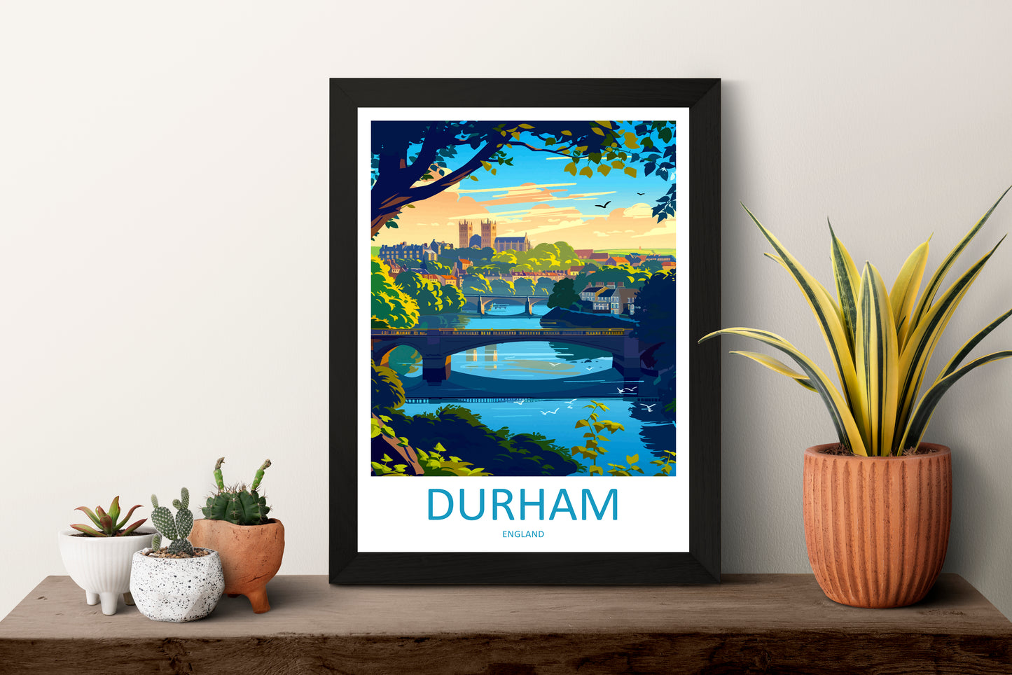 Durham England Travel Poster