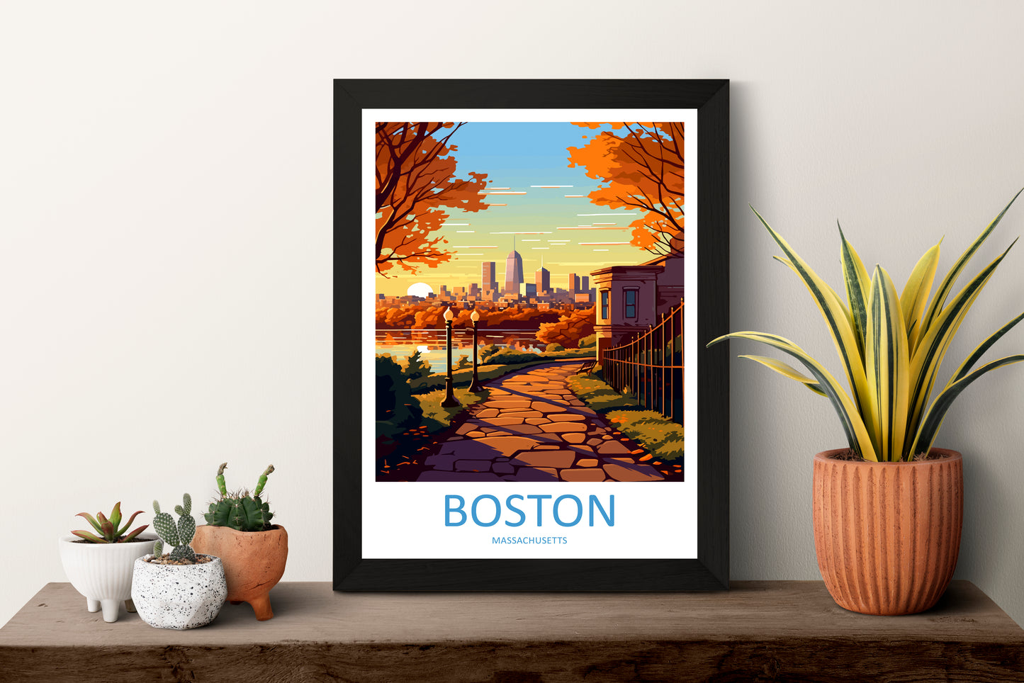 Boston USA Travel Poster