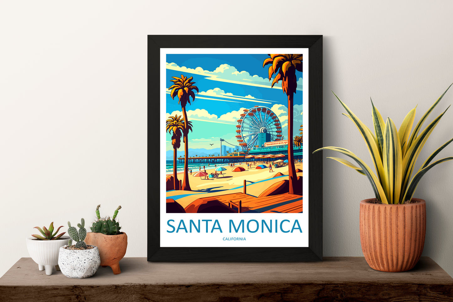 Santa Monica USA Travel Poster