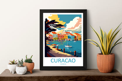 Curaçao Caribbean USA Travel Poster