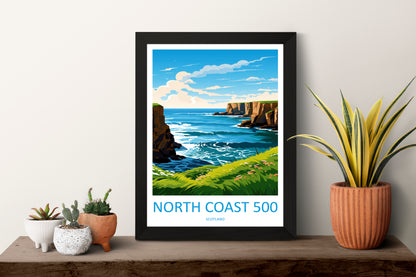 North Coast 500 Scotland Travel Poster