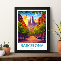 Barcelona Spain Travel Poster