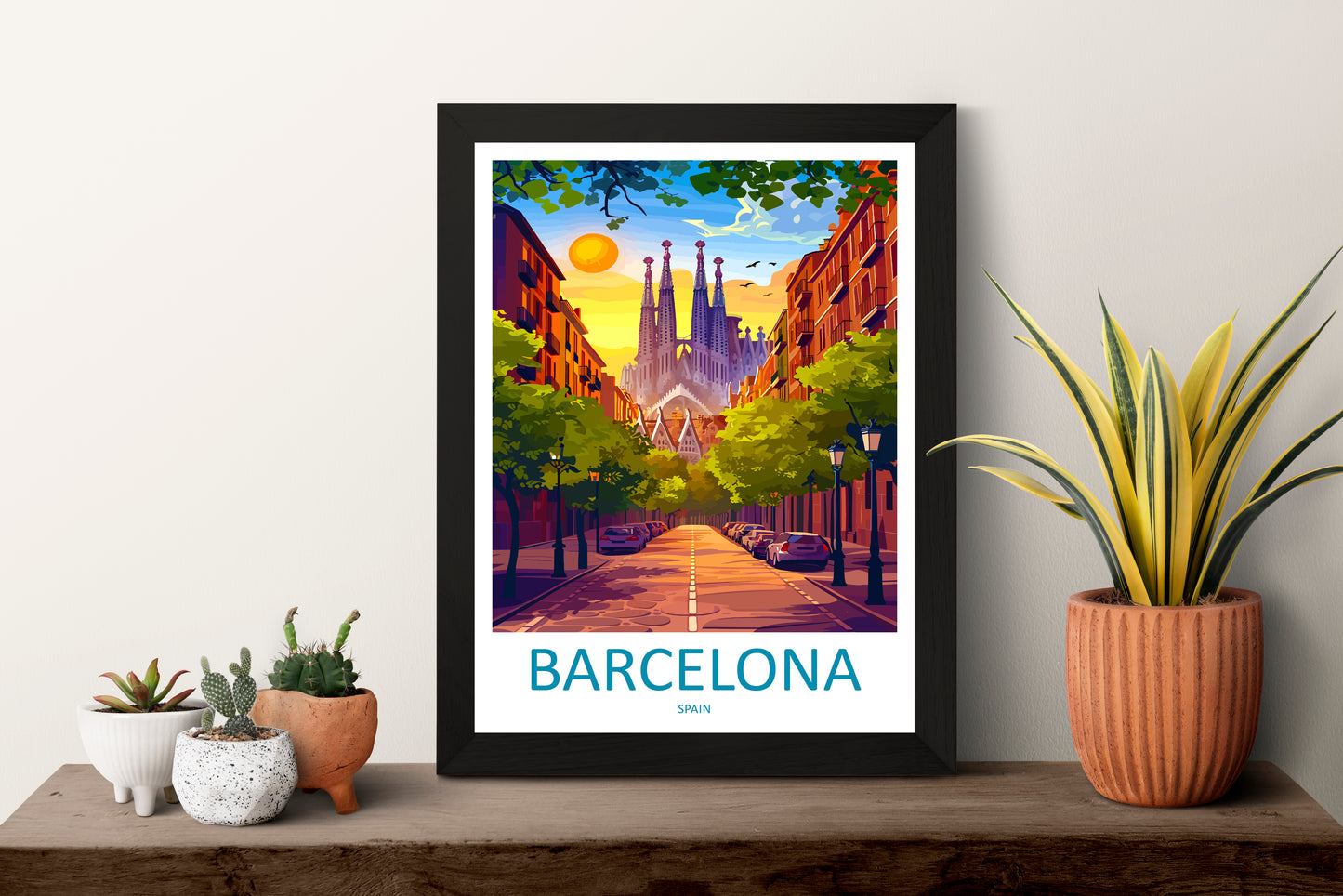 Barcelona Spain Travel Poster