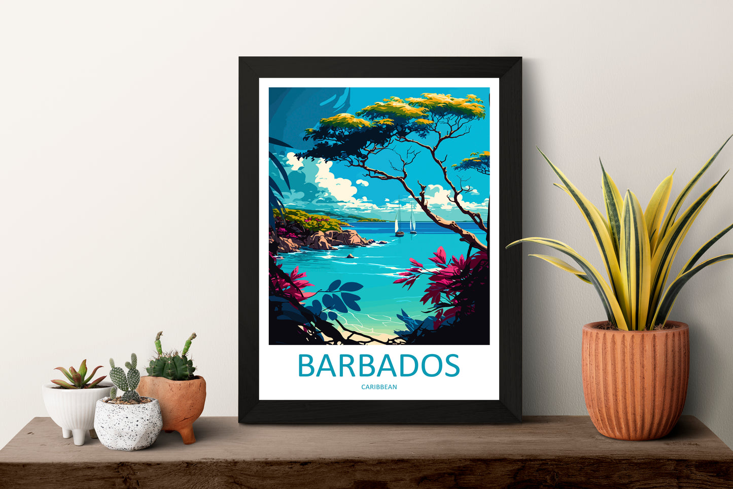 Barbados Caribbean USA Travel Poster