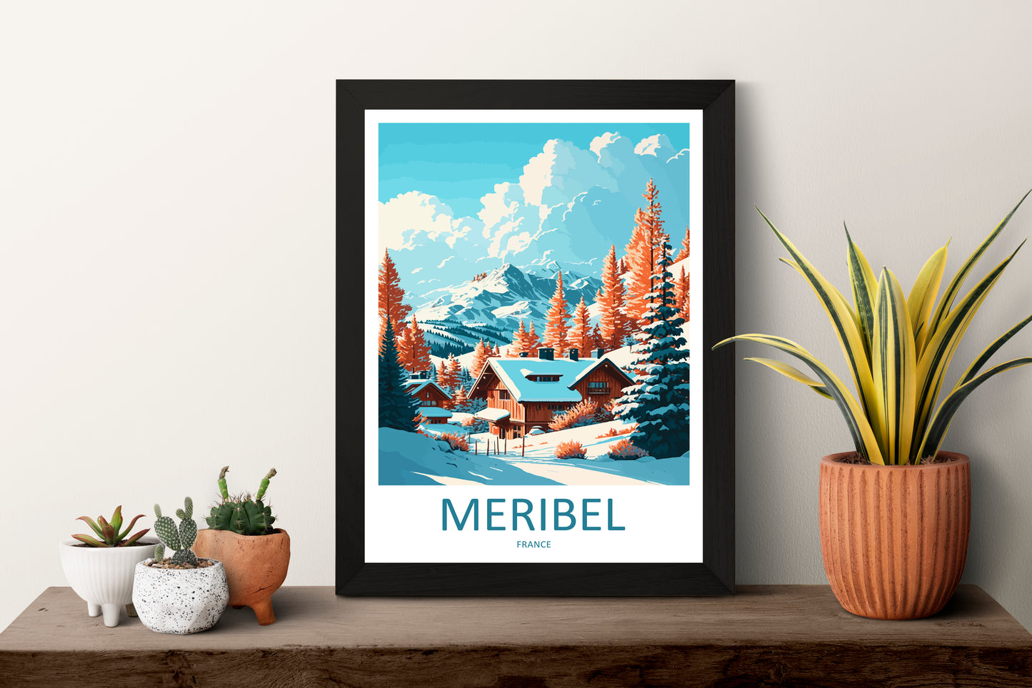 Meribel France Travel Poster