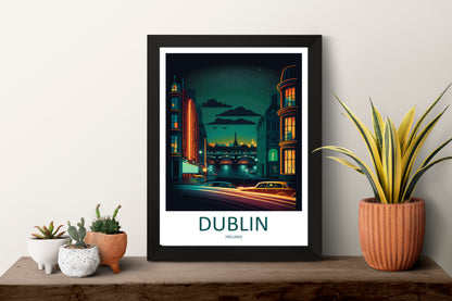 Dublin Ireland Travel Poster