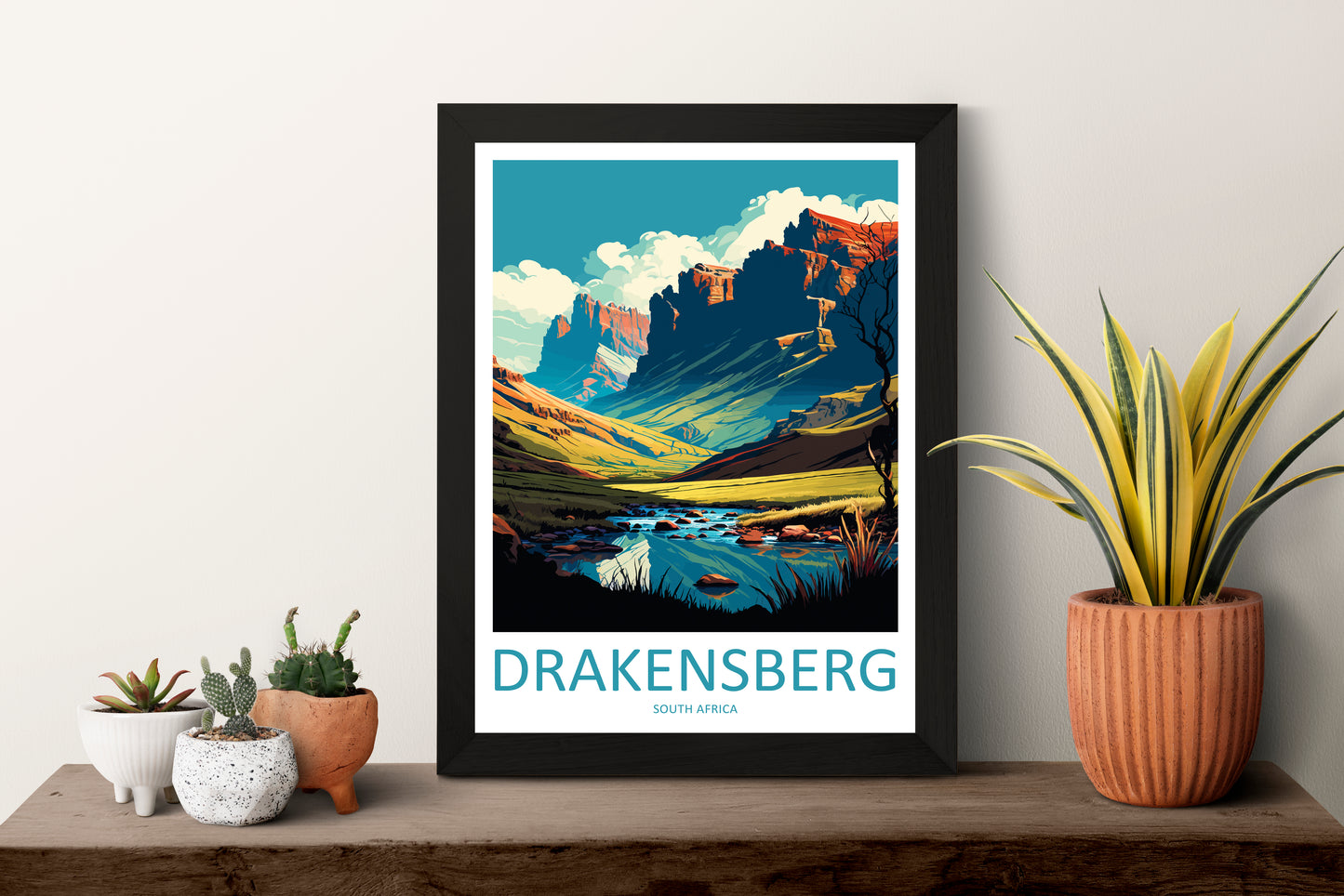 Drakensberg South Africa Travel Poster