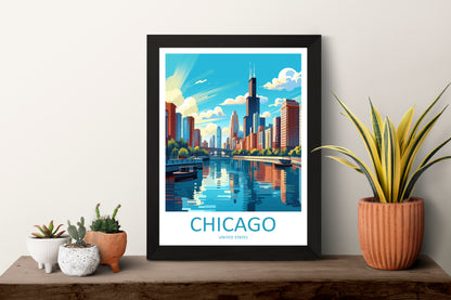 Chicago United States Travel Poster