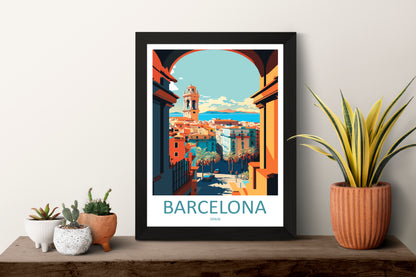 Barcelona Spain Travel Poster