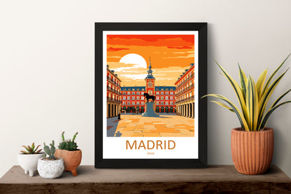 Madrid Spain Travel Poster