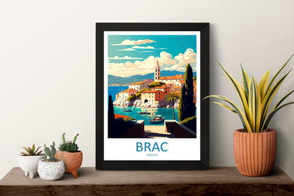 Brac Croatia Travel Poster