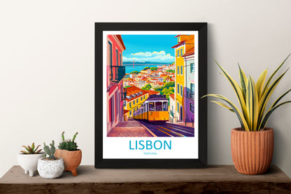 Lisbon Portugal Travel Poster