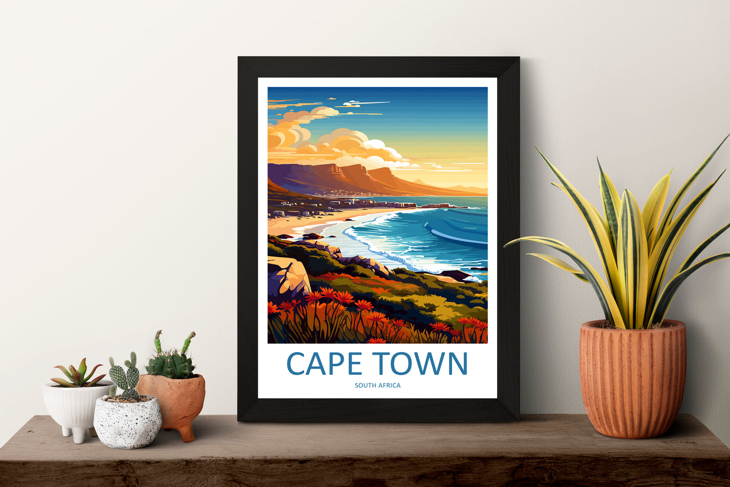 Cape Town South Africa Travel Poster