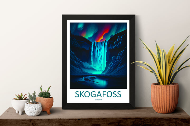 Skogafoss Iceland Travel Poster