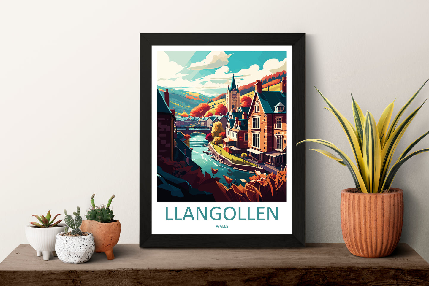 Llangollen Wales Travel Poster