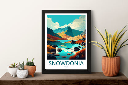 Snowdonia Wales Travel Poster