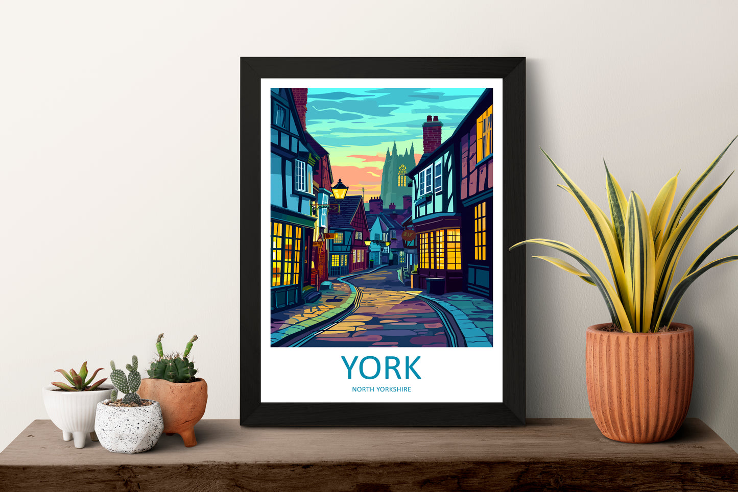 York England Travel Poster