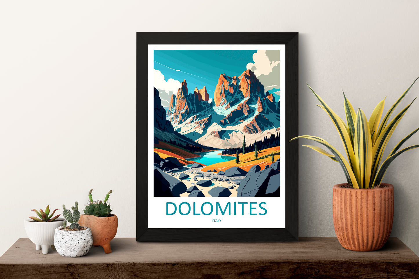 Dolomites Italy Travel Poster