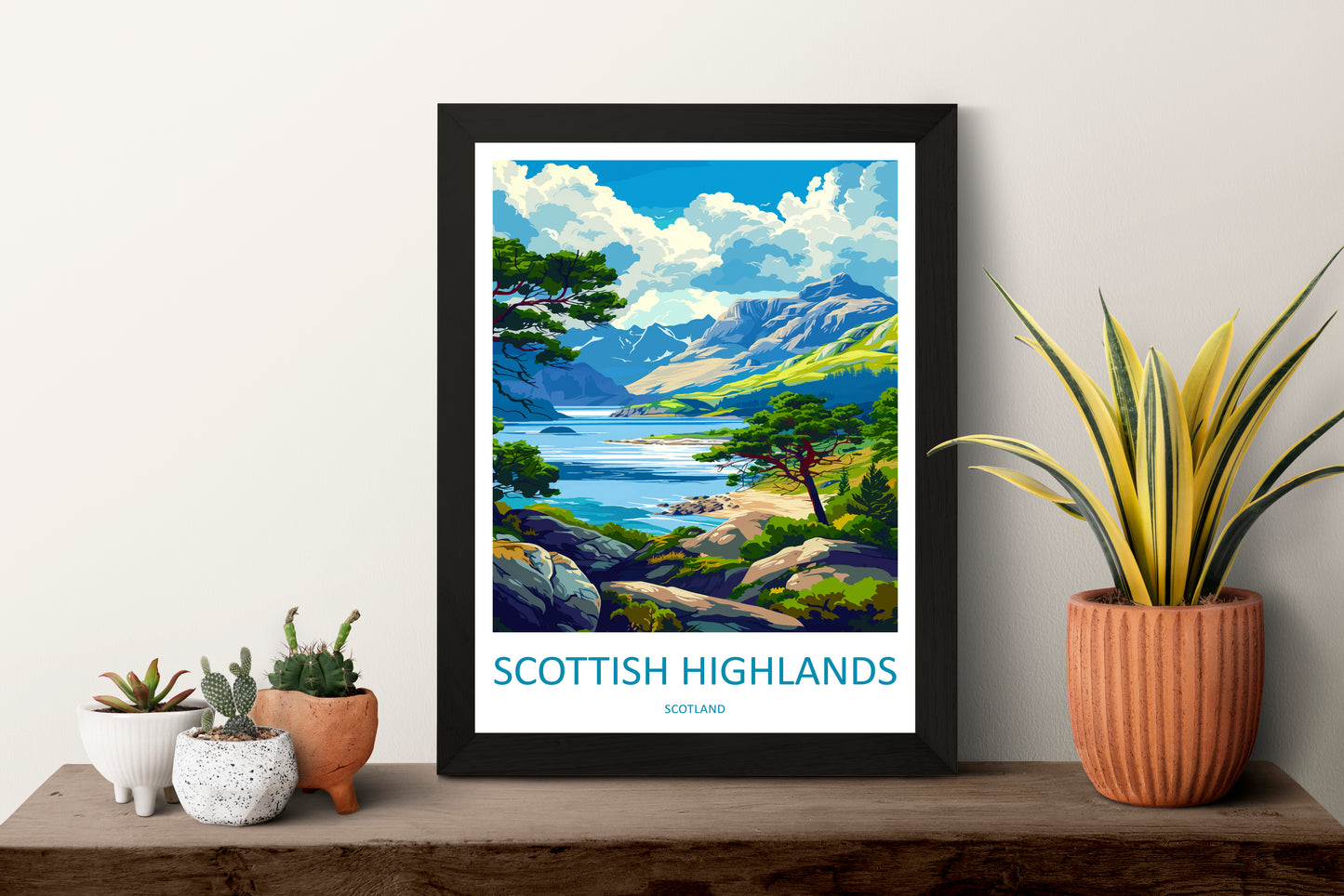 Scottish Highlands Scotland Travel Poster