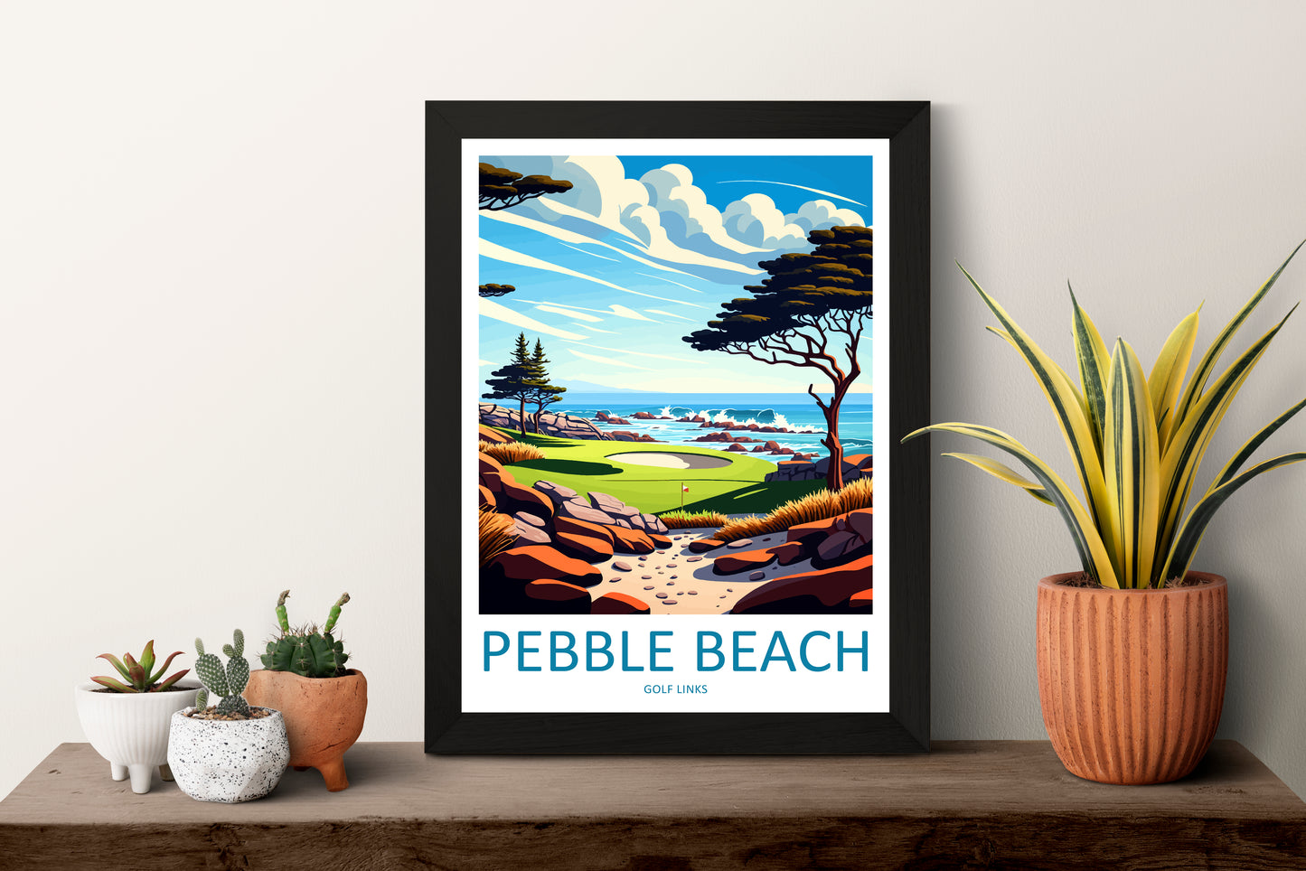 Pebble Beach Golf Links USA Travel Poster