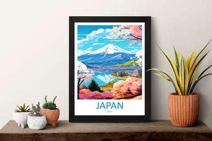 Mount Fuji Japan Travel Poster