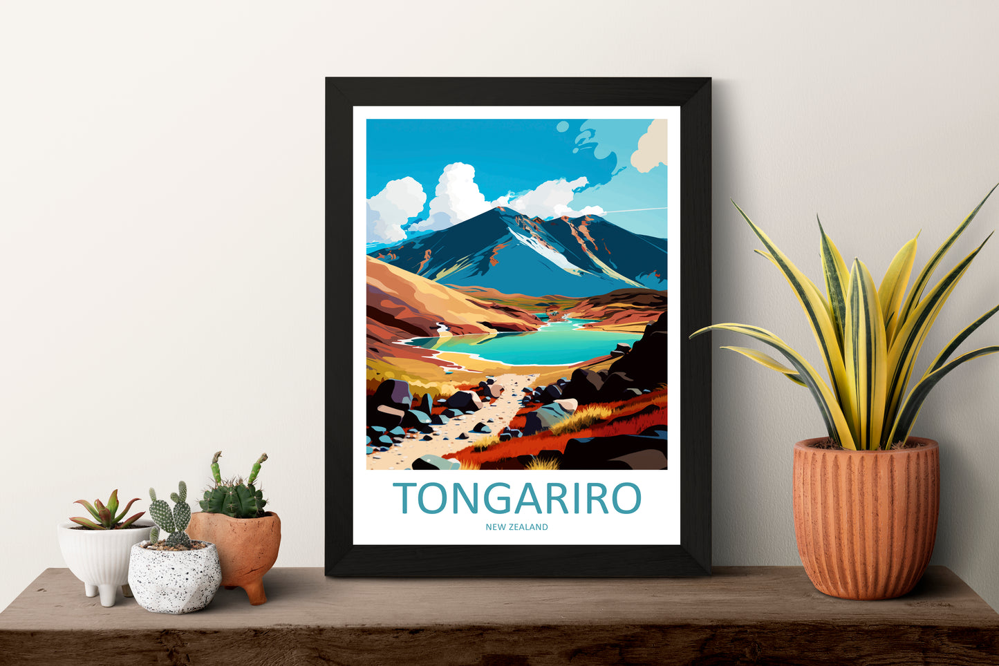 Tongariro New Zealand Travel Poster