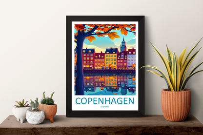 Copenhagen Denmark Travel Poster