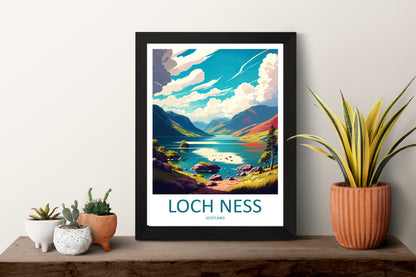 Loch Ness Scotland Travel Poster