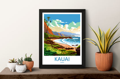 Kauai Hawaii USA Travel Poster