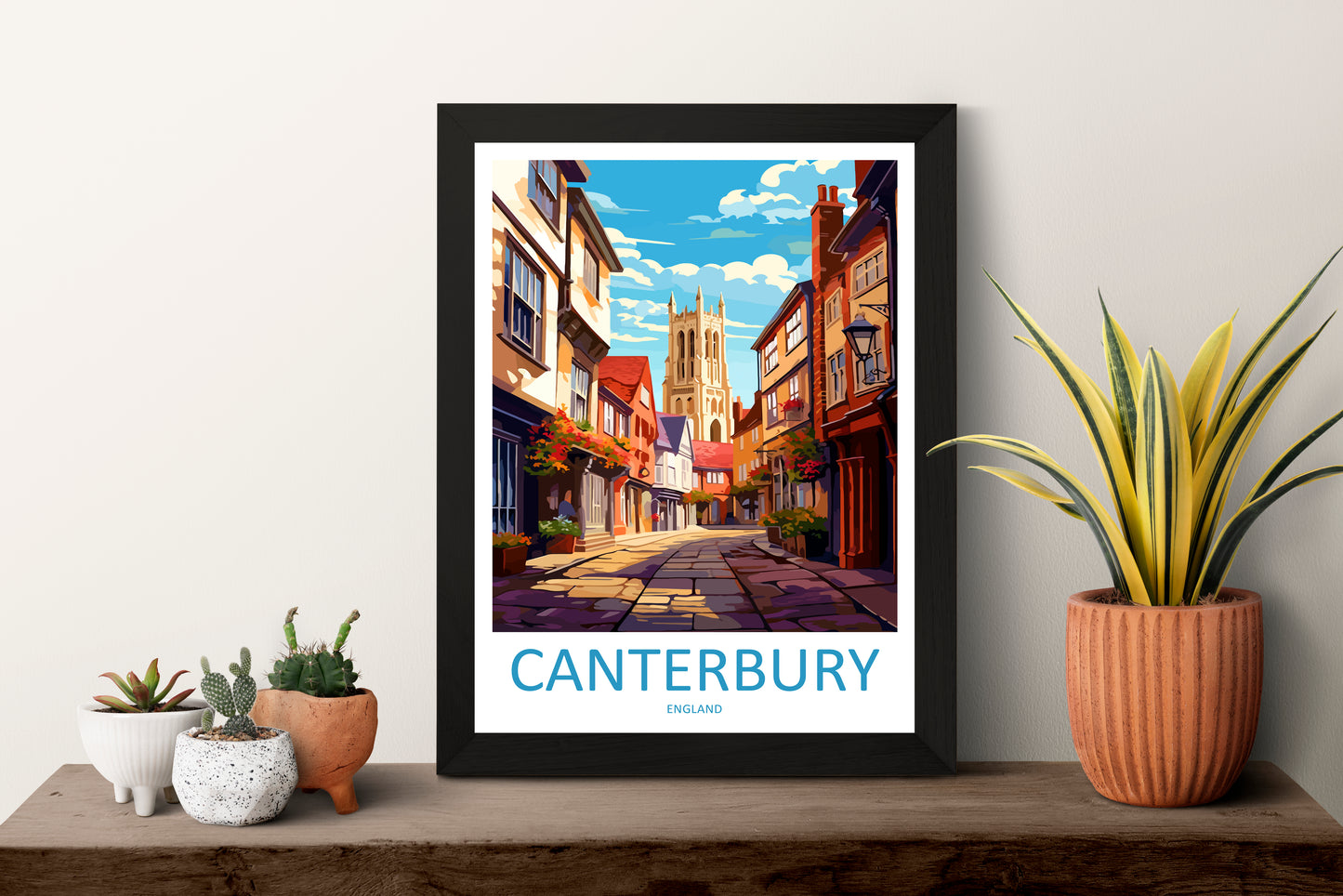 Canterbury England Travel Poster