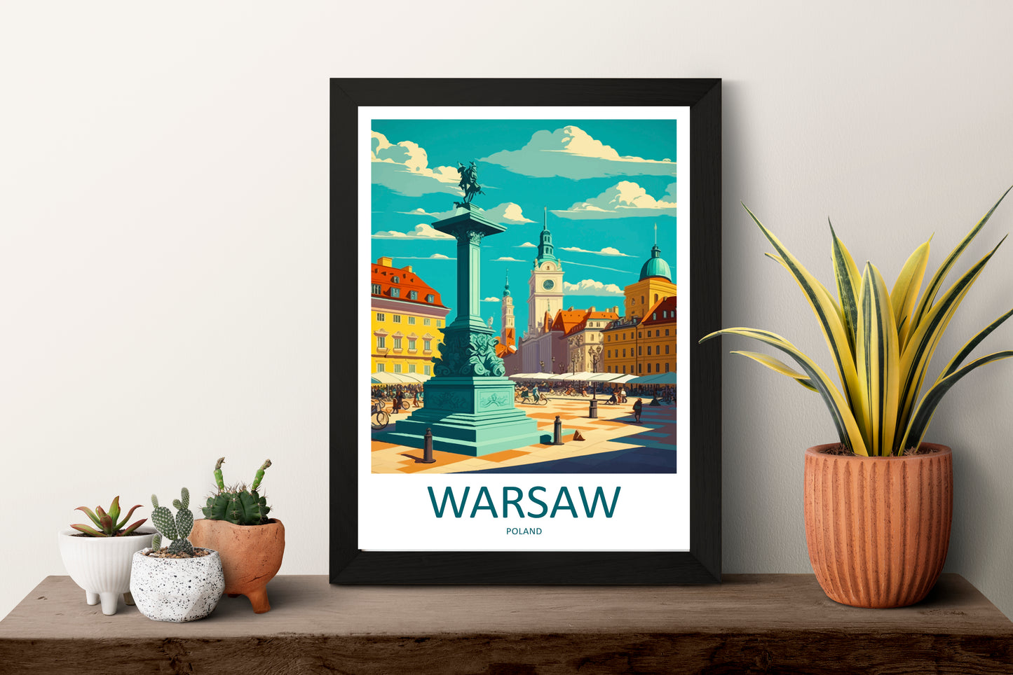 Warsaw Poland Travel Poster