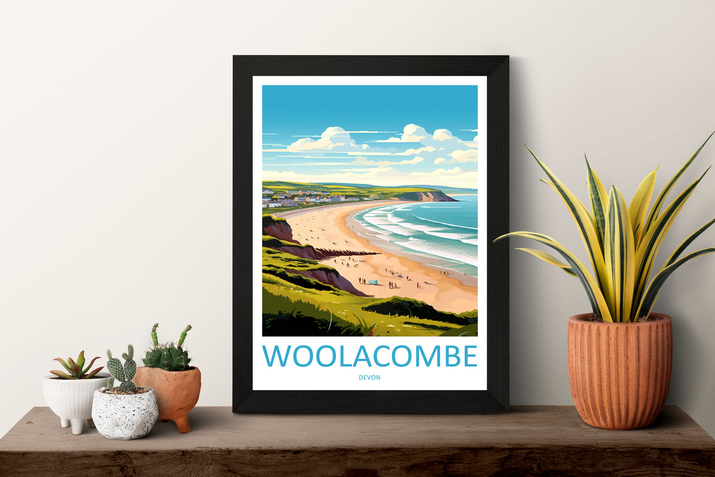 Woolacombe England Travel Poster