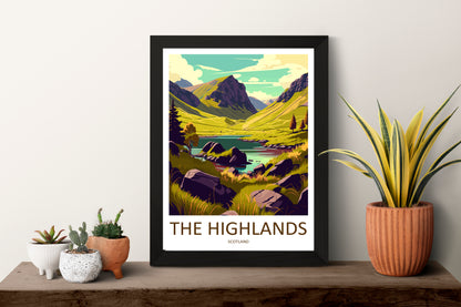 Scottish Highlands Scotland Travel Poster