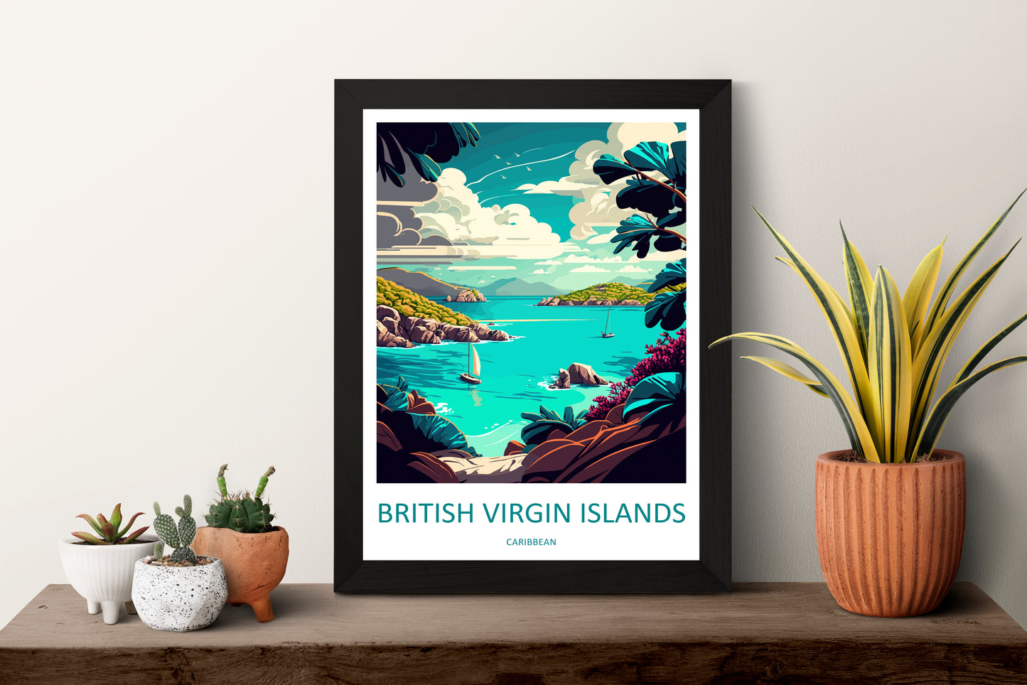 British Virgin Islands Caribbean Travel Poster