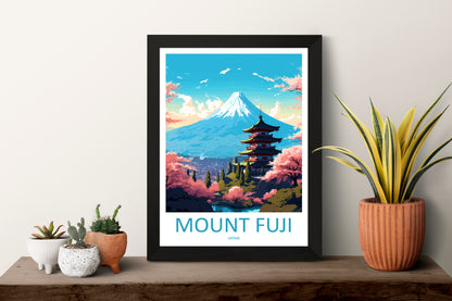 Mount Fuji Japan Travel Poster