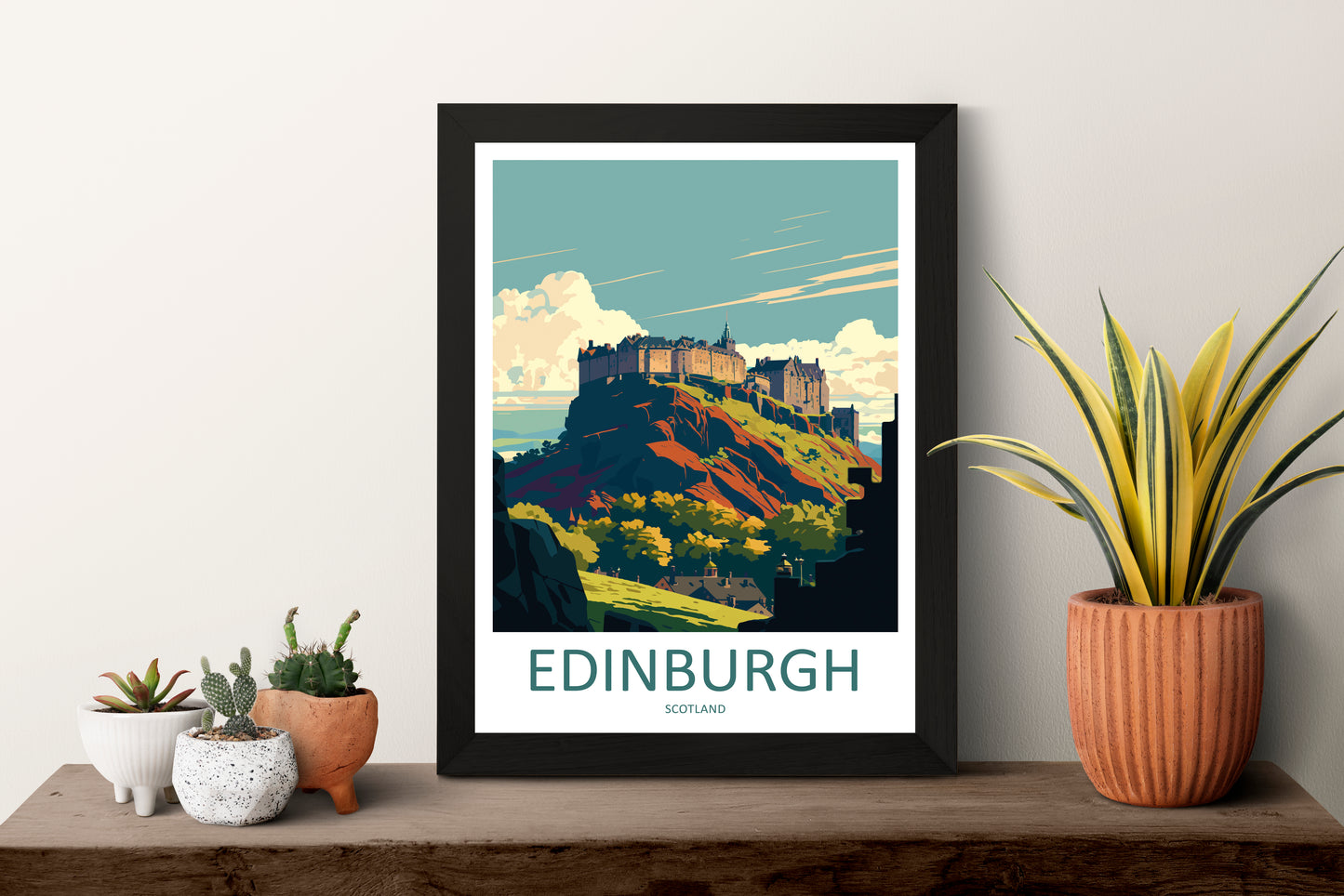 Edinburgh Castle Scotland Travel Poster