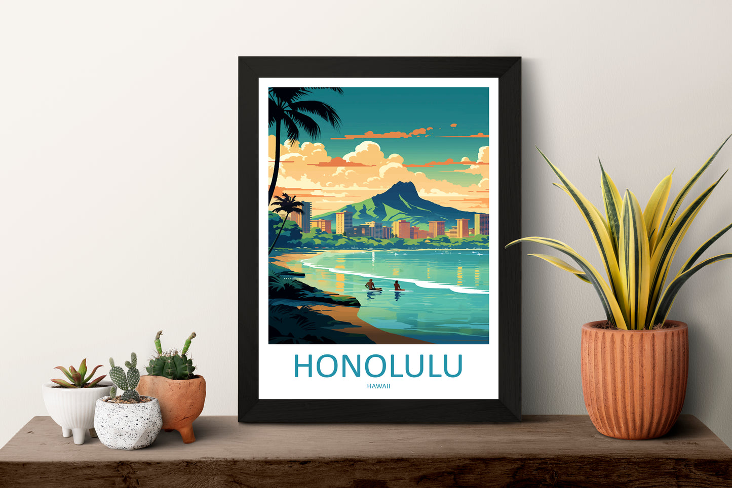 Honolulu Hawaii USA Travel Poster