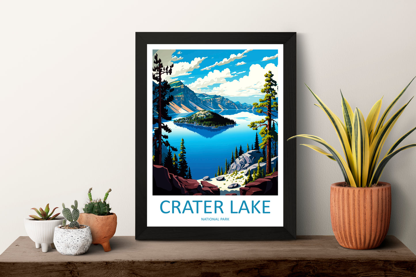 Crater Lake USA Travel Poster