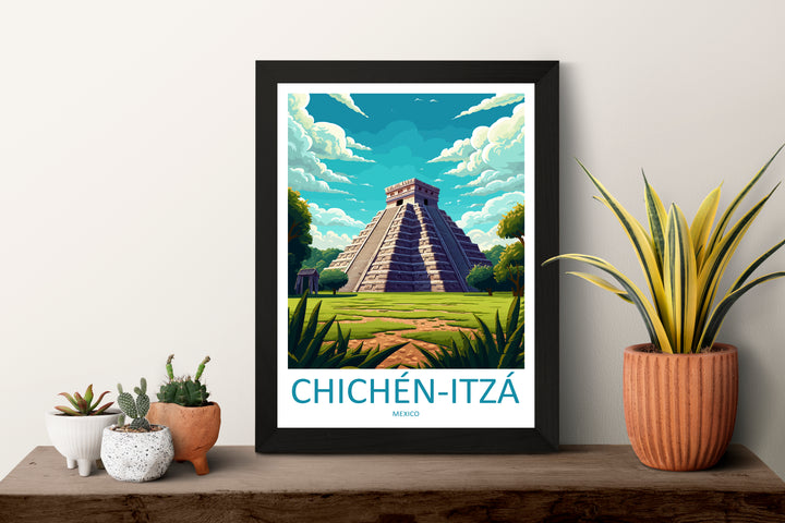 Chichen Itza Mexico Travel Poster