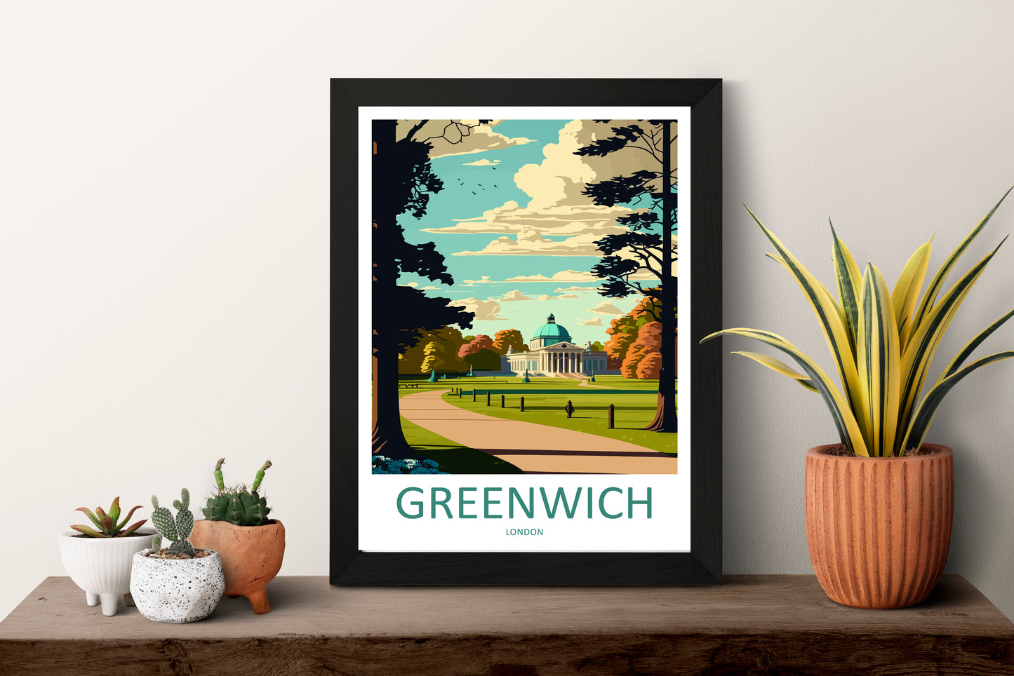 Greenwich Park England Travel Poster